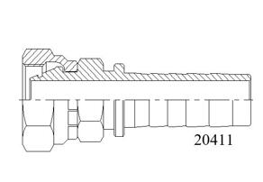 20411公制內(nèi)螺紋24°錐帶O型圈輕系列