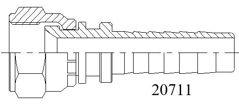 20711公制內螺紋74 °內錐面20711系列