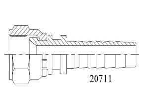 20711公制內(nèi)螺紋74 °內(nèi)錐面20711系列