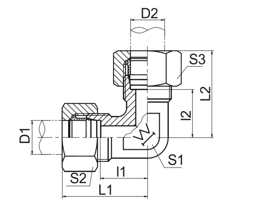 1C9/1D9  90°度彎接頭